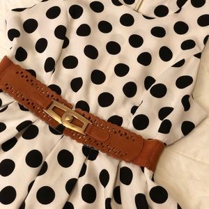 Vintage style black &white polkadotted pinup dress